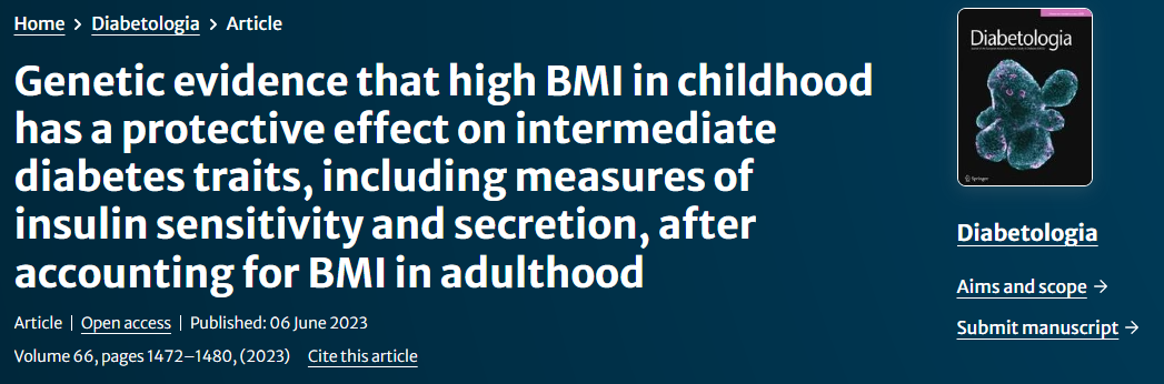 Genetic evidence that high BMI publication image