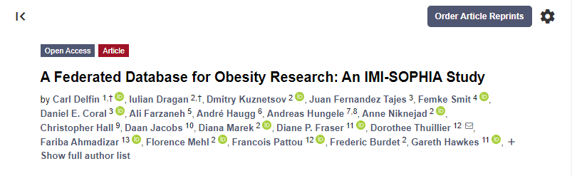 A Federated Database for Obesity Research publication image